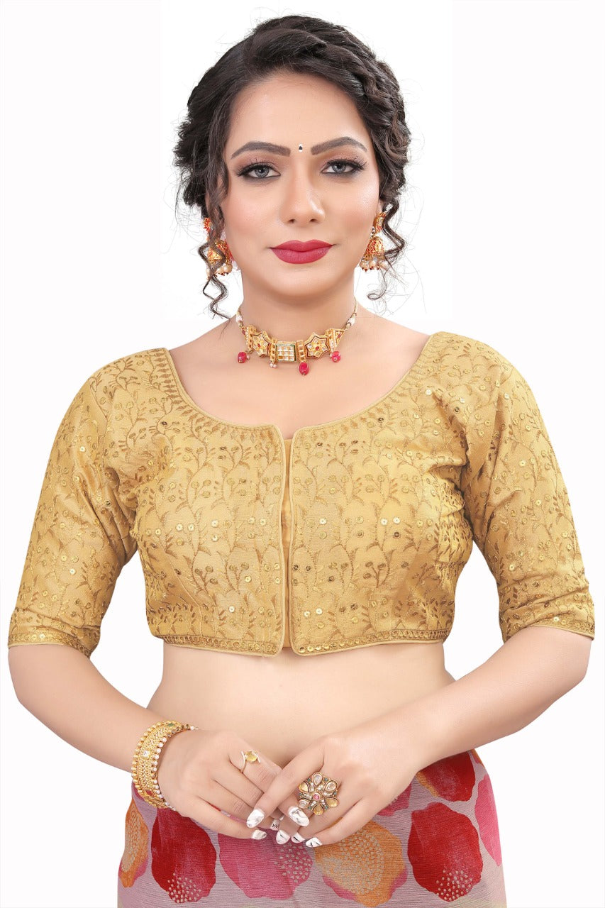 MK Women's Phantom Stitched with 3/4 Sleeve (Half Sleeves) with Hook for Casual Party & Festive Wedding for Women's & Ladies Pack of 1.