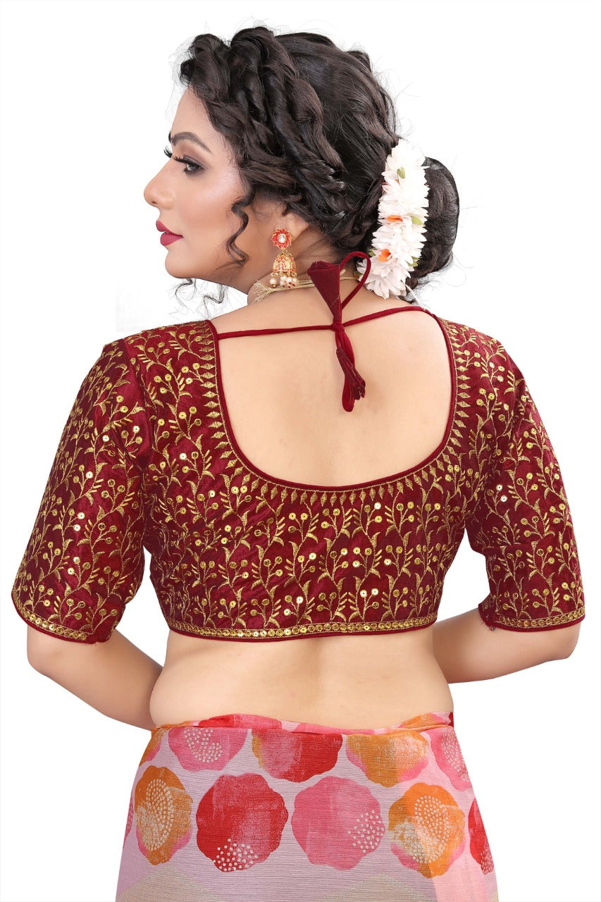 MK Women's Phantom Stitched with 3/4 Sleeve (Half Sleeves) with Hook for Casual Party & Festive Wedding for Women's & Ladies Pack of 1.