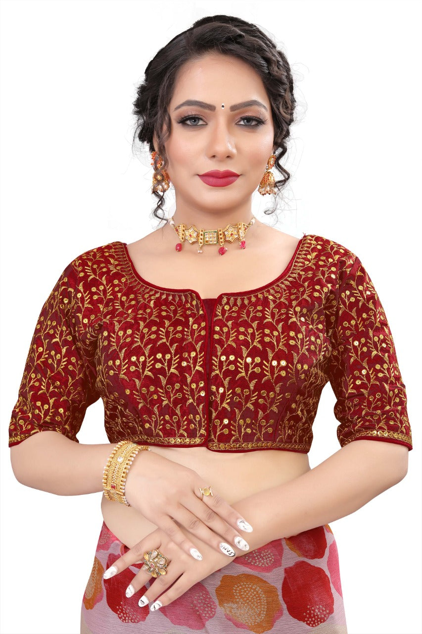 MK Women's Phantom Stitched with 3/4 Sleeve (Half Sleeves) with Hook for Casual Party & Festive Wedding for Women's & Ladies Pack of 1.