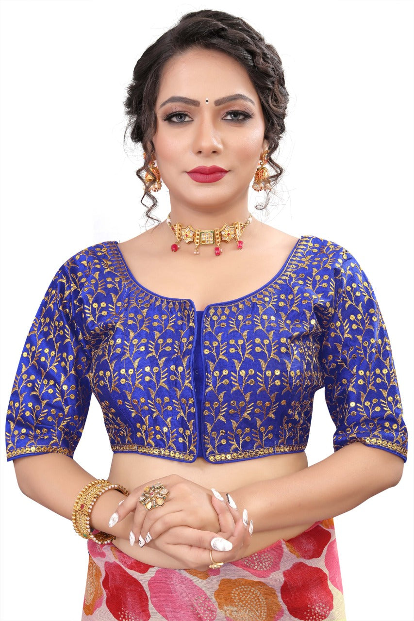 MK Women's Phantom Stitched with 3/4 Sleeve (Half Sleeves) with Hook for Casual Party & Festive Wedding for Women's & Ladies Pack of 1.