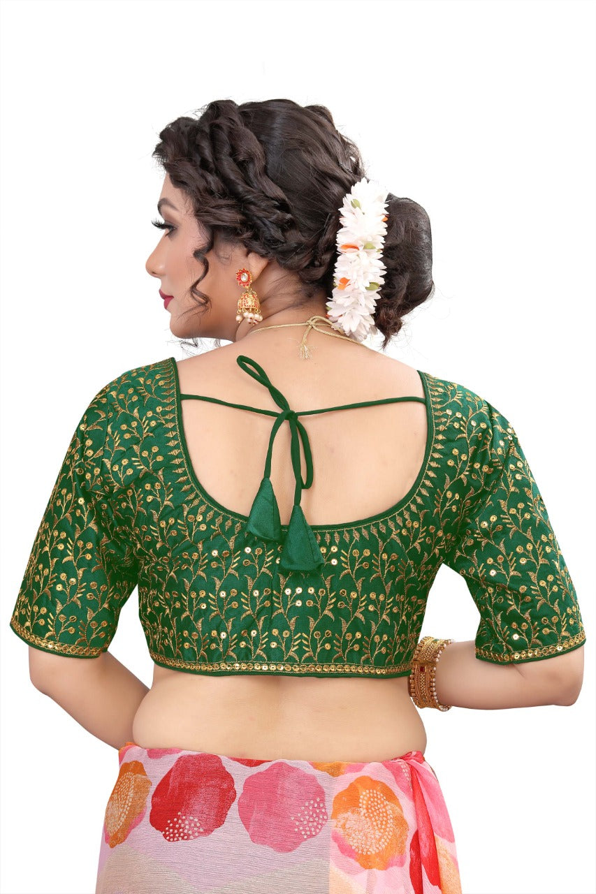 MK Women's Phantom Stitched with 3/4 Sleeve (Half Sleeves) with Hook for Casual Party & Festive Wedding for Women's & Ladies Pack of 1.