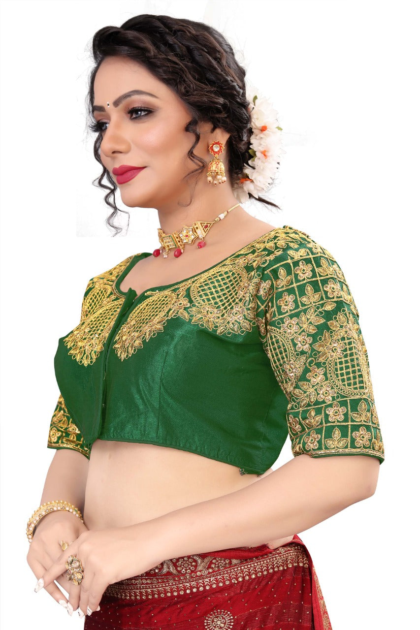 MK Women's Phantom Stitched with 3/4 Sleeve (Half Sleeves) with Hook for Casual Party & Festive Wedding for Women's & Ladies Pack of 1.