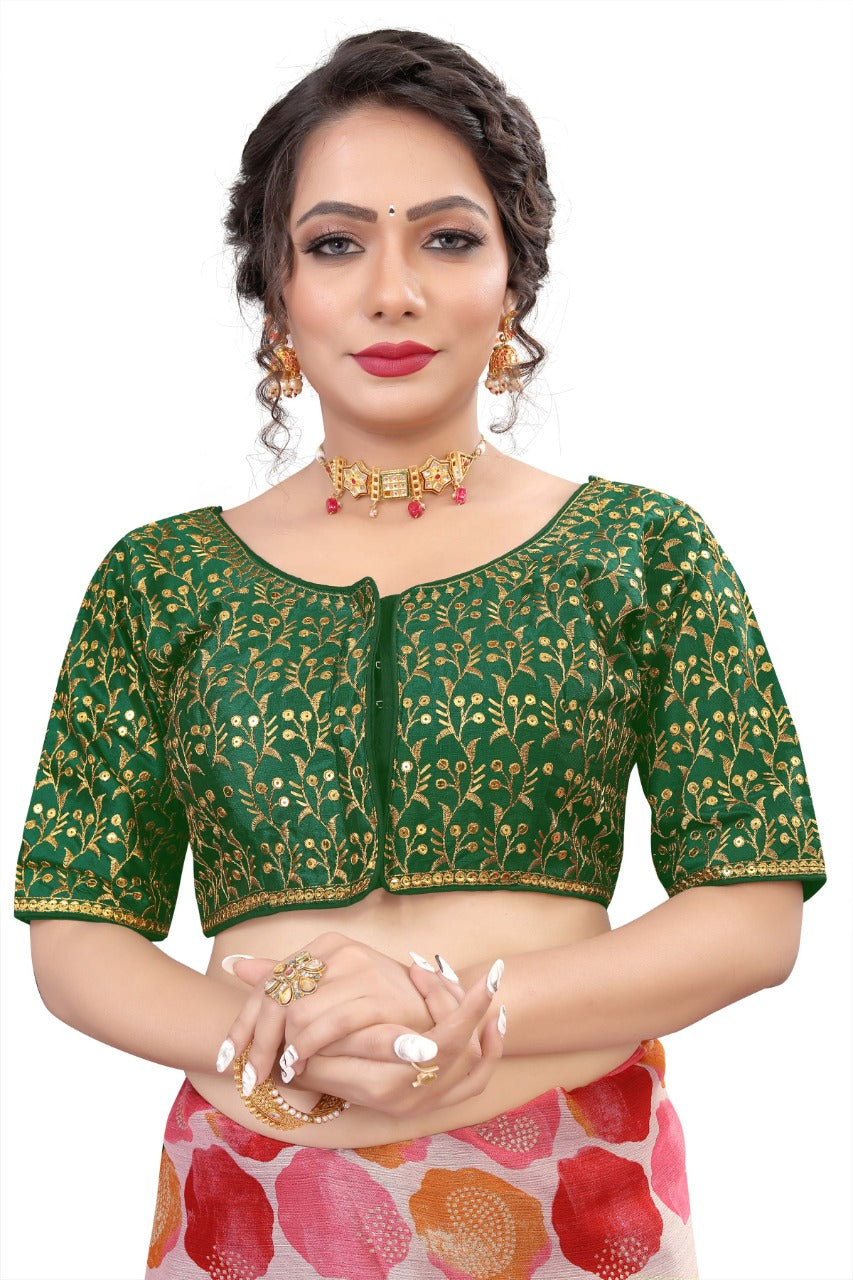 MK Women's Phantom Stitched with 3/4 Sleeve (Half Sleeves) with Hook for Casual Party & Festive Wedding for Women's & Ladies Pack of 1.