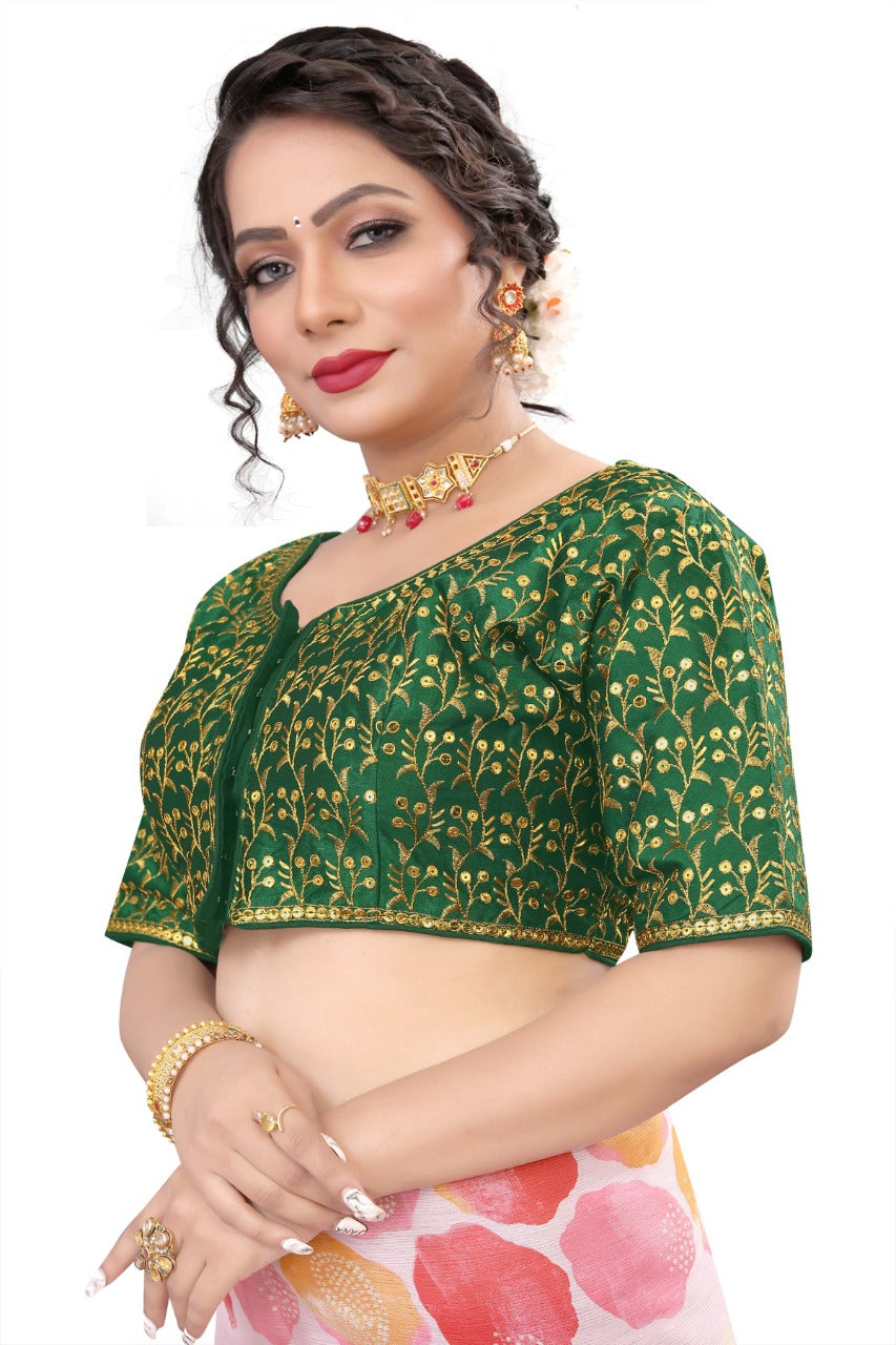 MK Women's Phantom Stitched with 3/4 Sleeve (Half Sleeves) with Hook for Casual Party & Festive Wedding for Women's & Ladies Pack of 1.