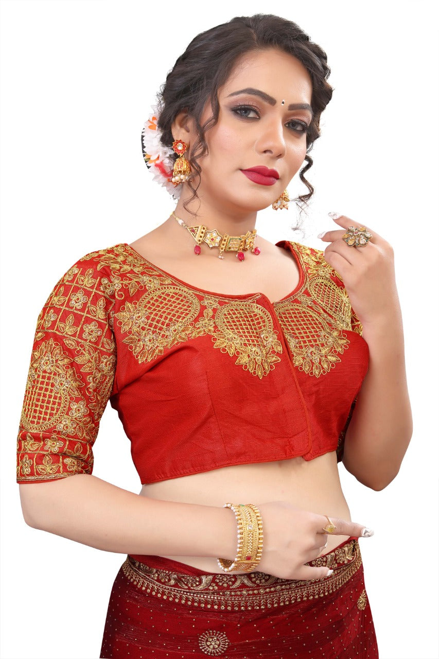 MK Women's Phantom Stitched with 3/4 Sleeve (Half Sleeves) with Hook for Casual Party & Festive Wedding for Women's & Ladies Pack of 1.