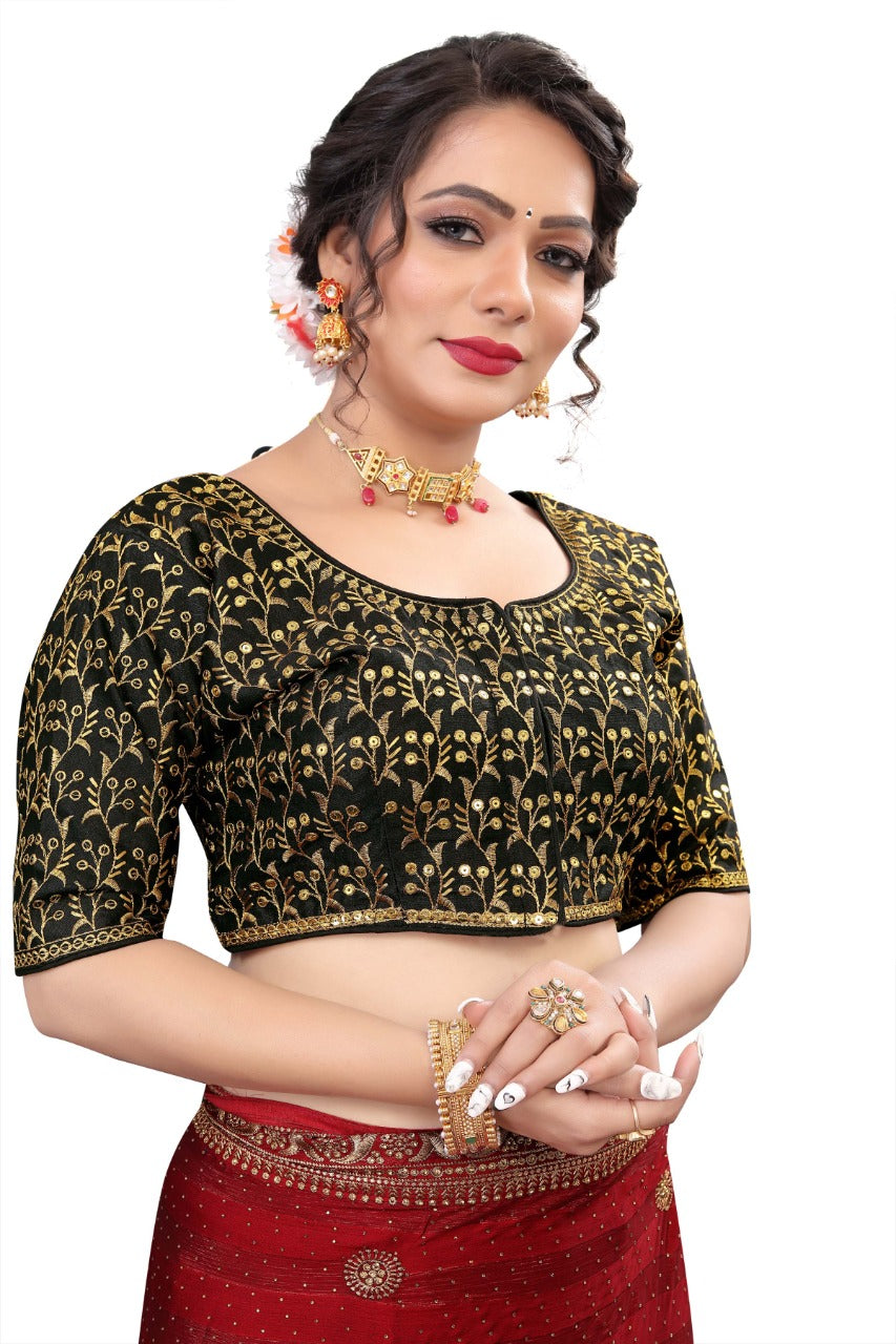 MK Women's Phantom Stitched with 3/4 Sleeve (Half Sleeves) with Hook for Casual Party & Festive Wedding for Women's & Ladies Pack of 1.