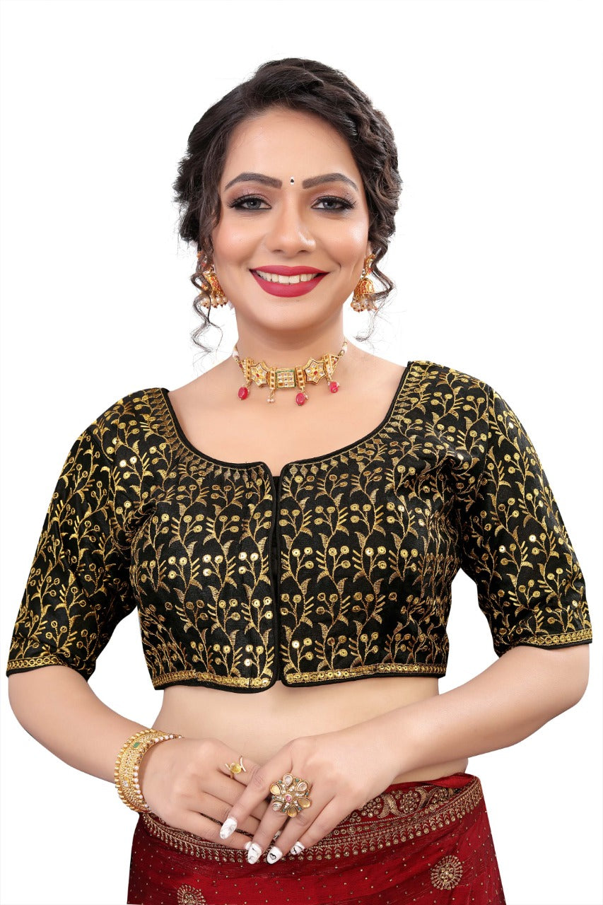 MK Women's Phantom Stitched with 3/4 Sleeve (Half Sleeves) with Hook for Casual Party & Festive Wedding for Women's & Ladies Pack of 1.