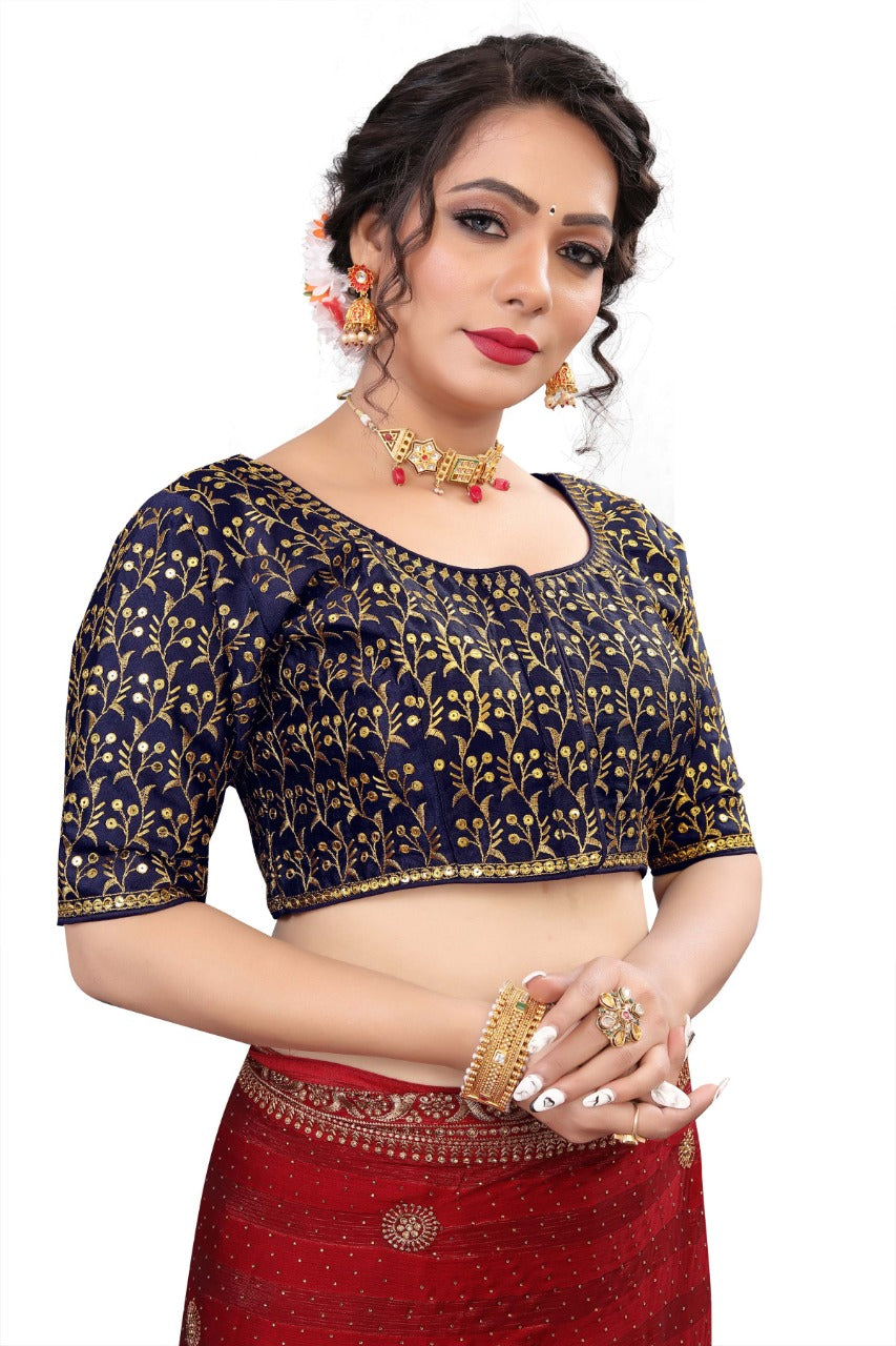 MK Women's Phantom Stitched with 3/4 Sleeve (Half Sleeves) with Hook for Casual Party & Festive Wedding for Women's & Ladies Pack of 1.