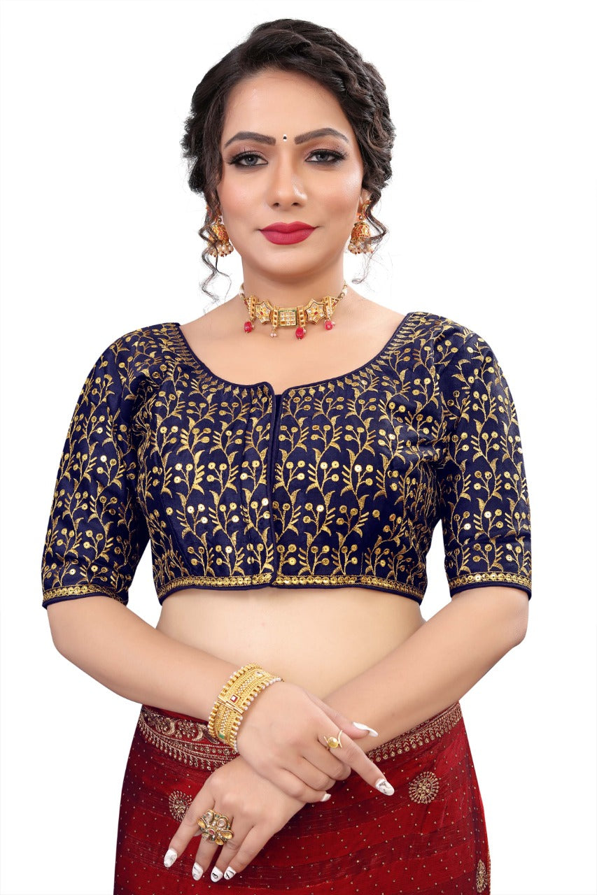 MK Women's Phantom Stitched with 3/4 Sleeve (Half Sleeves) with Hook for Casual Party & Festive Wedding for Women's & Ladies Pack of 1.