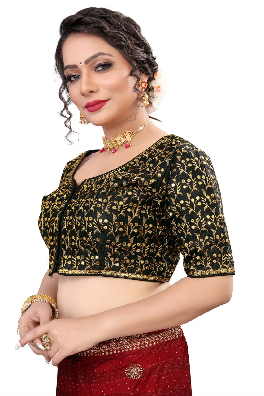 MK Women's Phantom Stitched with 3/4 Sleeve (Half Sleeves) with Hook for Casual Party & Festive Wedding for Women's & Ladies Pack of 1.