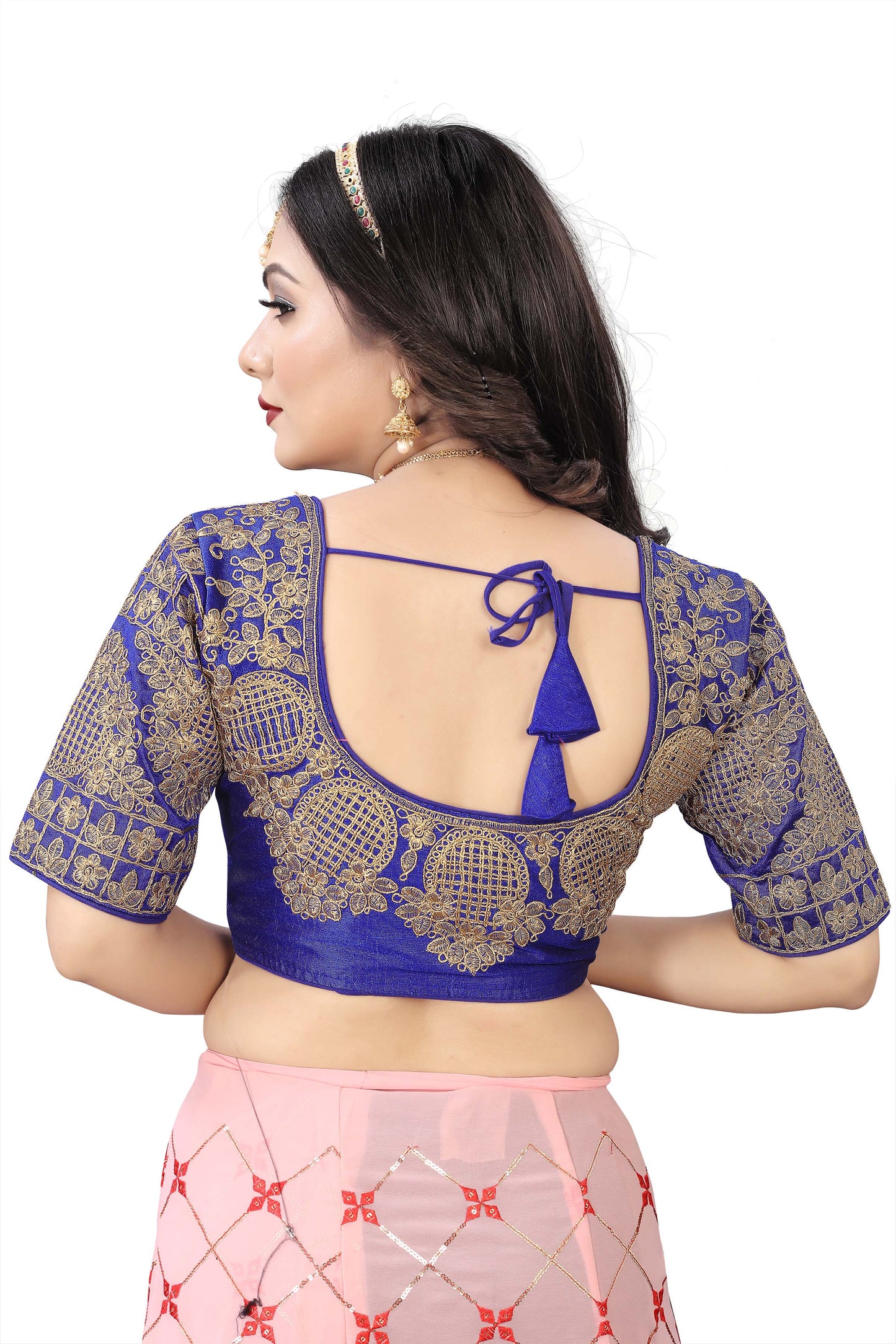 MK Women's Phantom Stitched with 3/4 Sleeve (Half Sleeves) with Hook for Casual Party & Festive Wedding for Women's & Ladies Pack of 1.