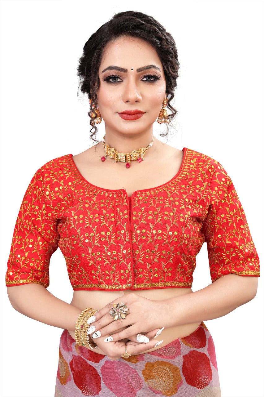 MK Women's Phantom Stitched with 3/4 Sleeve (Half Sleeves) with Hook for Casual Party & Festive Wedding for Women's & Ladies Pack of 1.