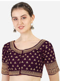MK Women's Phantom Stitched Blouse With 3/4 Sleeve  with Hook for Casual Party & Festive Wedding for Womens & Ladies Pack of 1.