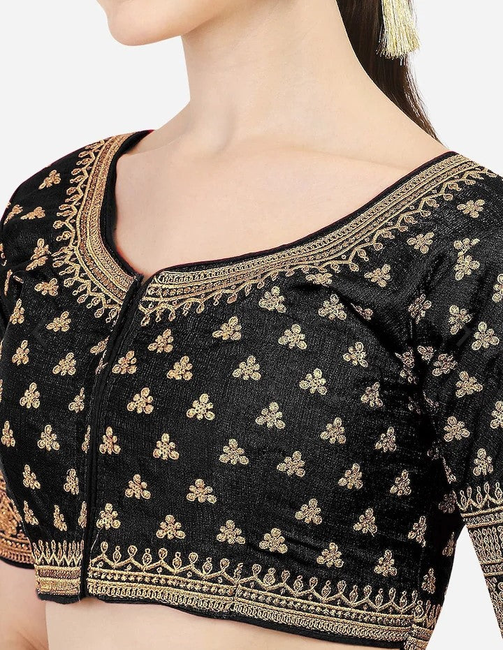 MK Women's Phantom Stitched Blouse With 3/4 Sleeve  with Hook for Casual Party & Festive Wedding for Womens & Ladies Pack of 1.