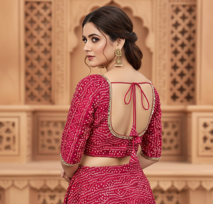 MK Women's Designer Blouse | Sweet Heart Neck Readymade Short Length Crop Top  | Regular Fit Choly for Party and Wedding