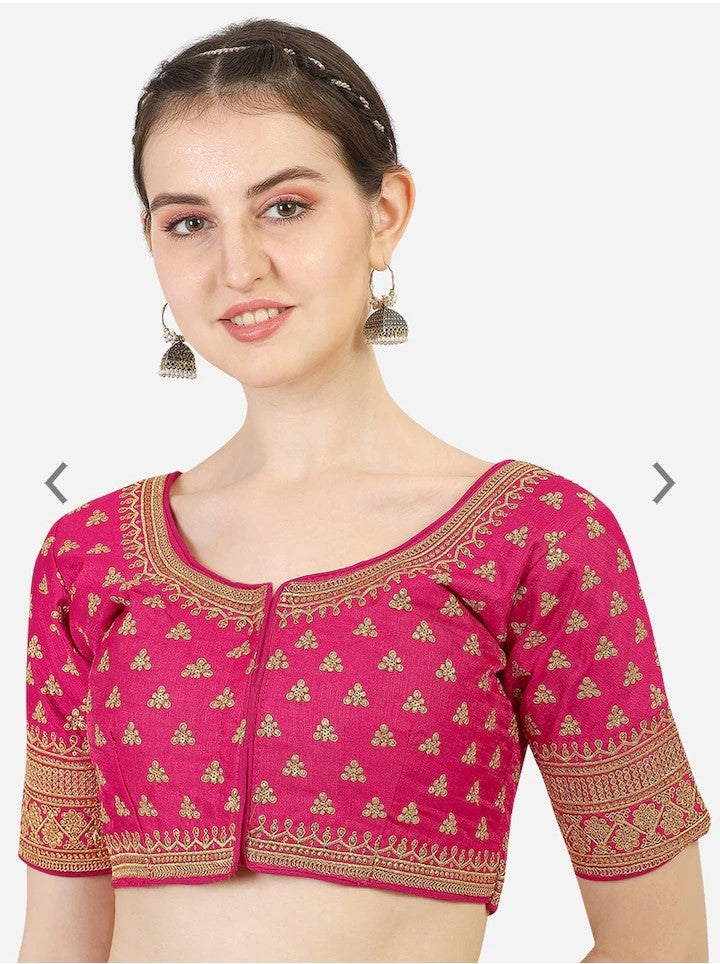 MK Women's Phantom Stitched with 3/4 Sleeve (Half Sleeves) with Hook for Casual Party & Festive Wedding for Women's & Ladies Pack of 1.