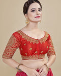 MK Women's Phantom Stitched Blouse With 3/4 Sleeve  with Hook for Casual Party & Festive Wedding for Womens & Ladies Pack of 1.