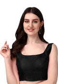 MK Women's Readymade Art Silk Square Neck Sleeveless Saree Blouse