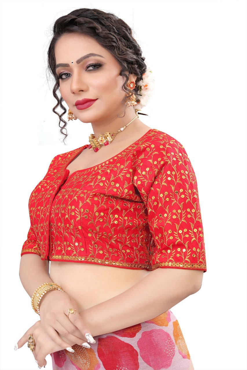 MK Women's Phantom Stitched with 3/4 Sleeve (Half Sleeves) with Hook for Casual Party & Festive Wedding for Women's & Ladies Pack of 1.