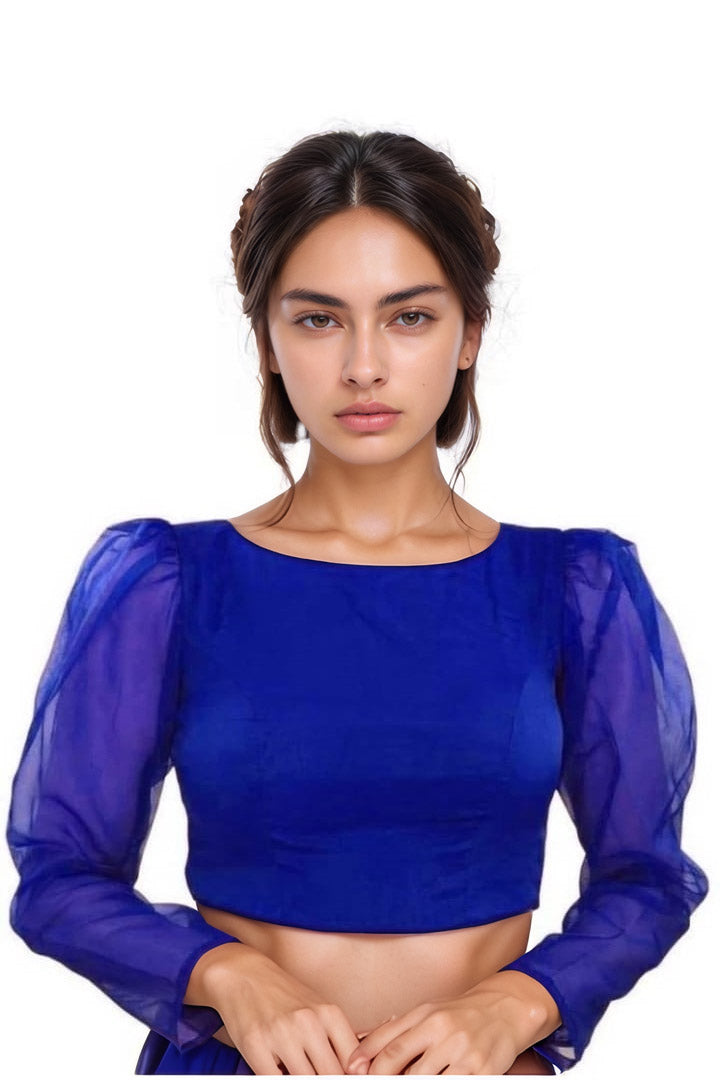 MK Women's Organza Leg'o Mutton Sleeve (Net Sleeves) for Casual Party & Festive Wedding for Womens & Ladies Pack of 1.