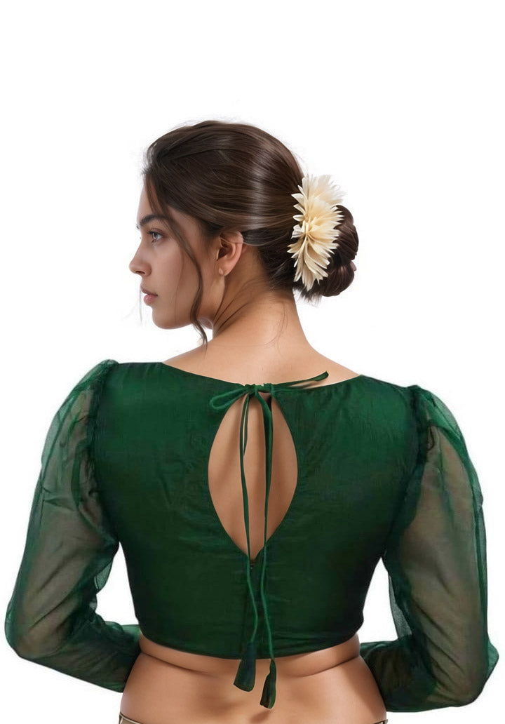 MK Women's Organza Leg'o Mutton Sleeve (Net Sleeves) for Casual Party & Festive Wedding for Womens & Ladies Pack of 1.