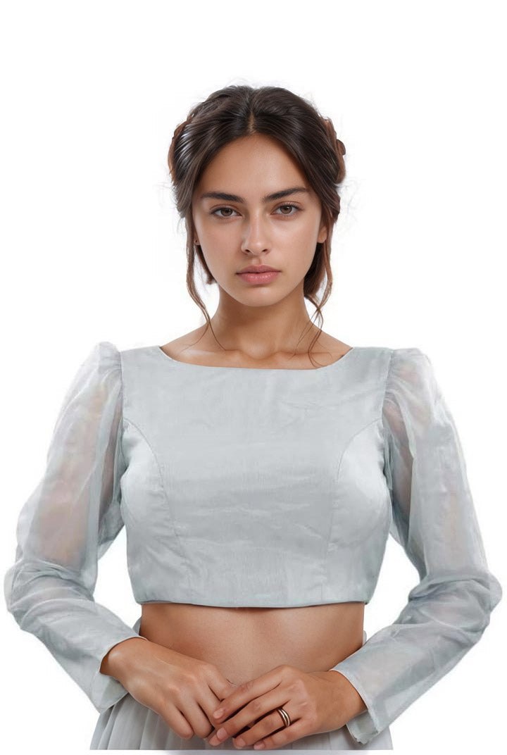 MK Women's Organza Leg'o Mutton Sleeve (Net Sleeves) for Casual Party & Festive Wedding for Womens & Ladies Pack of 1.