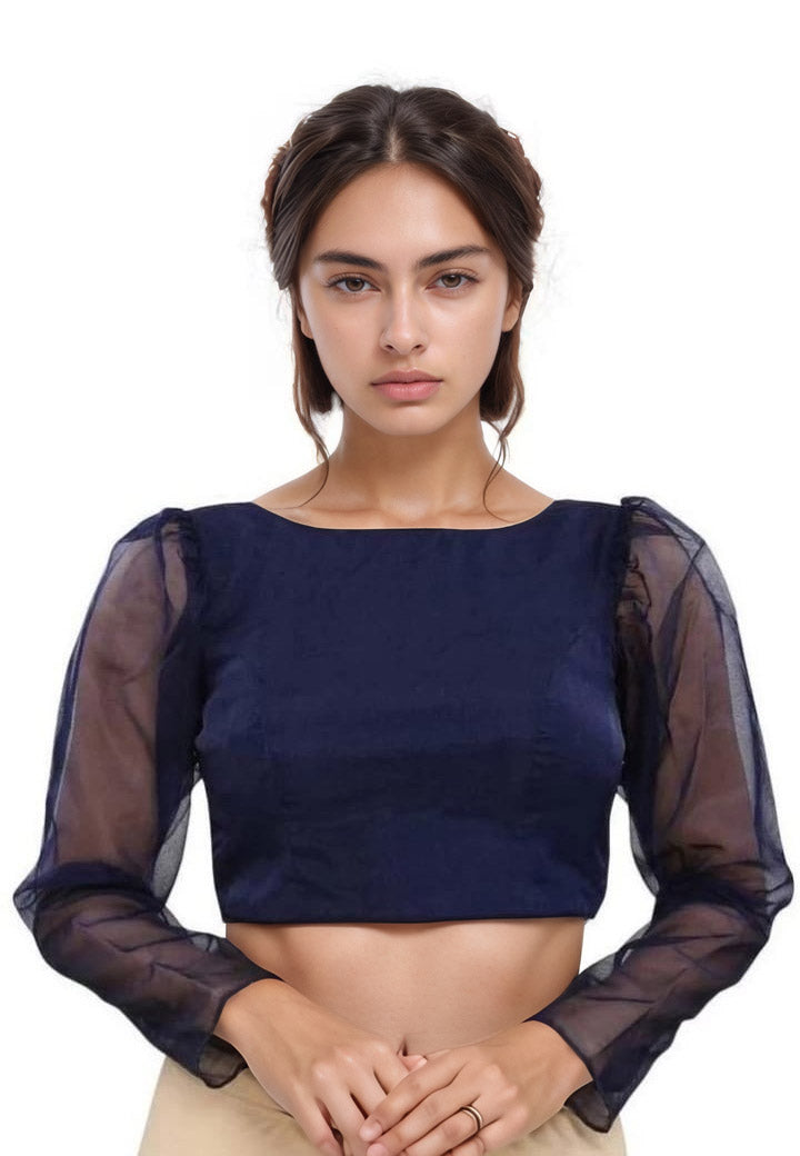 MK Women's Organza Leg'o Mutton Sleeve (Net Sleeves) for Casual Party & Festive Wedding for Womens & Ladies Pack of 1.