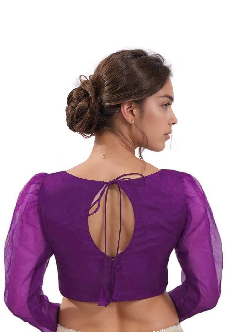 MK Women's Organza Leg'o Mutton Sleeve (Net Sleeves) for Casual Party & Festive Wedding for Womens & Ladies Pack of 1.