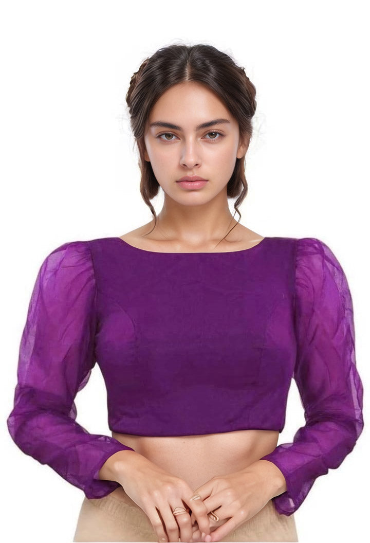 MK Women's Organza Leg'o Mutton Sleeve (Net Sleeves) for Casual Party & Festive Wedding for Womens & Ladies Pack of 1.